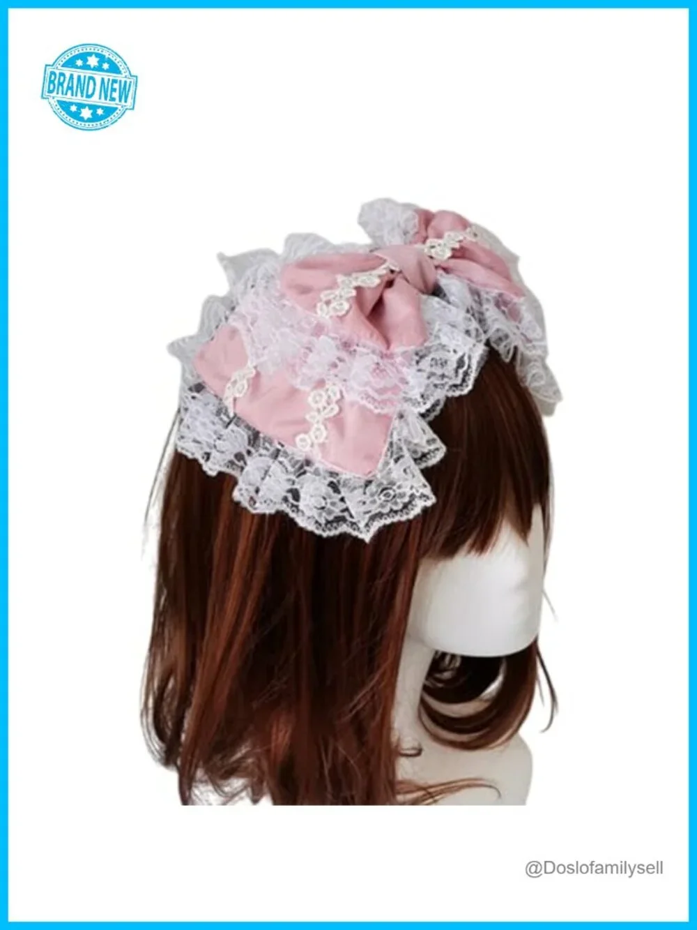 Lace Headband with Big Bow Gothic Hair Hoop for Women Cosplay